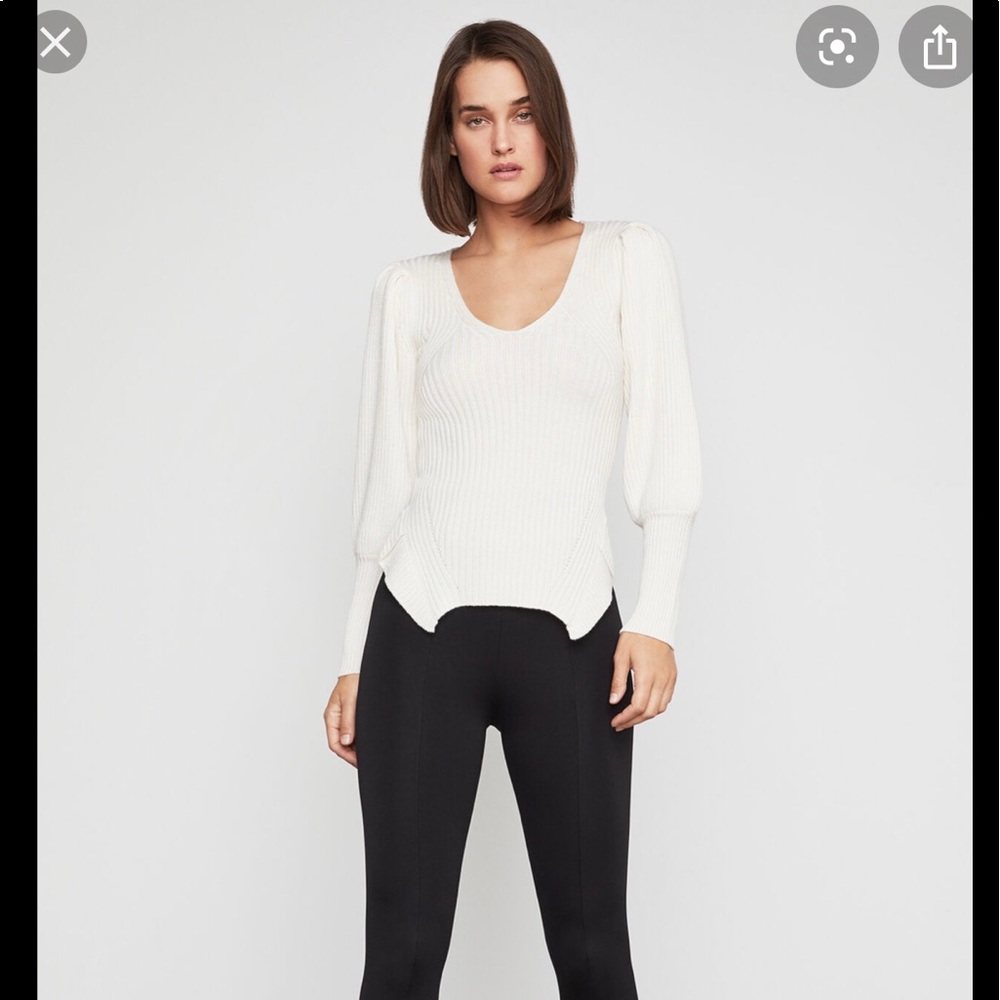 Bcbg high low peplum sweater size Medium